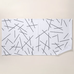 Toalha De Praia Modern, simple, messy, trendy graphic line pattern