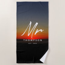 Modern Sunset em Script Minimalista de Água