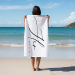 Toalha De Praia Moderna Caligrafia Sua Lua de mel<br><div class="desc">Para mais opções de texto de convite para o casamento,  consulte a coleção de casamento elegante da caligrafia: https://www.zazzle.com/collections/modern_minimalist-119052317964885904?rf=238296117664346256</div>