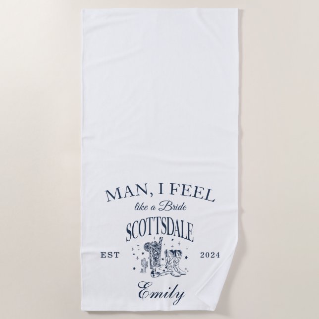 Toalha de Praia Moderna Despedida de Solteira Cust (Frente)