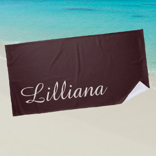 Toalha De Praia Moderno Minimalista Elegante Bonito Script