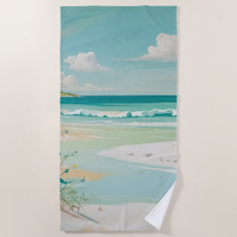 Toalha De Praia Modo de Exibição Costeira Calm