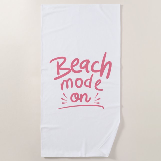 Toalha De Praia Modo Praia Ativado (Frente)