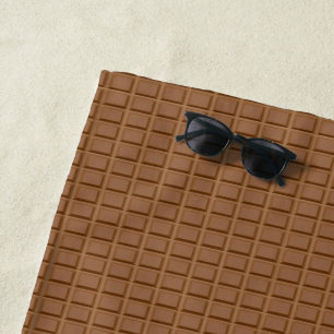 Toalha De Praia Molha de chocolate marrom