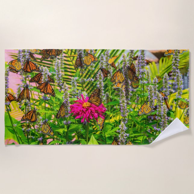 Toalha De Praia Monarch Butterflies Beach Towel (Frente)