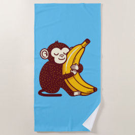 Toalha De Praia Monkey Love Banana