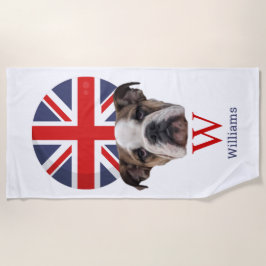 Toalha De Praia Monograma BRITISH BULLDOG