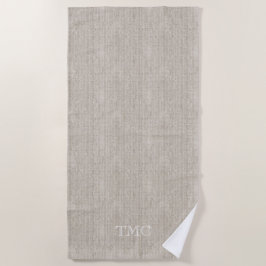 Toalha De Praia Monograma clássico INICIA Tecido de luxo Linen Hom