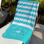 Toalha De Praia Monograma de Aqua de Baleia Náutica<br><div class="desc">Seja a palestra da praia com a nossa Torre Monográfica de Stripe de Baleia Náutica Prepare-se para fazer ondas este Verão com a nossa Torre de Praia Monograma de Stripe de Baleia Náutica! Esta peça única não só oferece o máximo conforto e durabilidade, como também a sua design caprichosa o...</div>