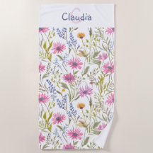 Monograma Floral de Flores Silvestres Bonito