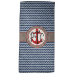 Toalha de praia monograma náutica<br><div class="desc">(estilo Anchors Away mostrado) Um design para marítimos ou marítimos no coração.  Personalizar este design com 3 iniciais e escolher entre 6 esquemas/estilos de cor diferentes)</div>