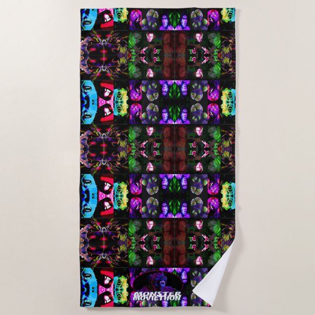Toalha De Praia Monster Moviethon Monster Banners Seasons 2-5 (Frente)