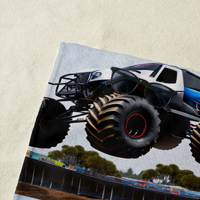Toalha De Praia Monster Truck Launch (In Situ)