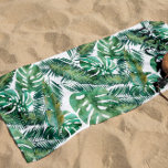 Toalha De Praia Monstera Palm Banana Folhas Tropicais | Monograma<br><div class="desc">O verão é o momento perfeito para adicionar um rico verde tropical ao seu traje de praia. Praias, bebidas e besties em letras quentes com seu nome ou monograma na parte inferior. Remova a personalização e cite, se desejar. Adicione seu texto personalizado a este design usando as caixas "Editar este...</div>