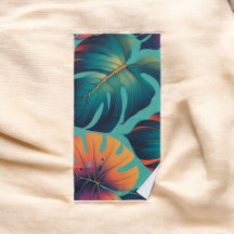 Monstera Tropical Watercolor Granulosa Folhas de P