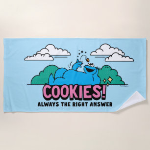 Toalha De Praia Monstro de cookies Cookies Sempre a resposta cer