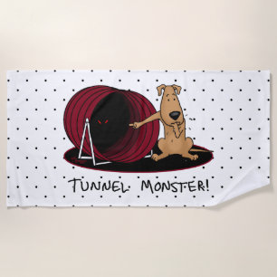 Toalha De Praia Monstro do Túnel - agilidade engraçada para cãe