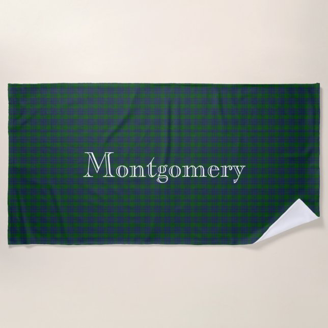Toalha De Praia Montgomery Tartan Xadrez Beach Towel (Frente)