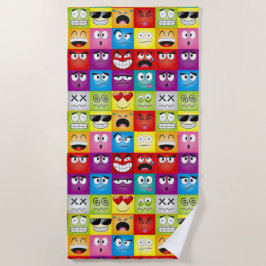 Toalha De Praia Moods and Emoticons