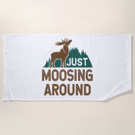 Toalha De Praia Moose Apenas Movendo