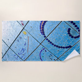 Toalha De Praia Mosaico Azul