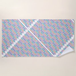 Toalha De Praia Mosaico Pastel Bricks