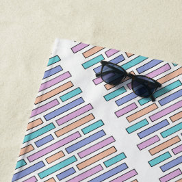 Toalha De Praia Mosaico Pastel Bricks