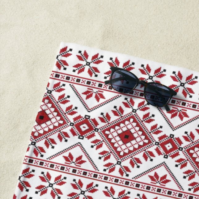 Toalha De Praia Motif Tradicional, Motif Tradicional Romeno T-S (In Situ)