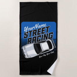 Toalha De Praia Motoesporte de corrida na rua personalizado 