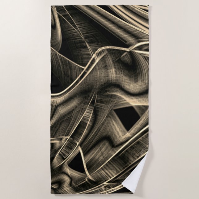 Toalha De Praia Muito torto, parecido com pínus queimados com enta (Frente)