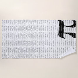 Toalha De Praia Muitos Dígitos de Constante Matemática Pi