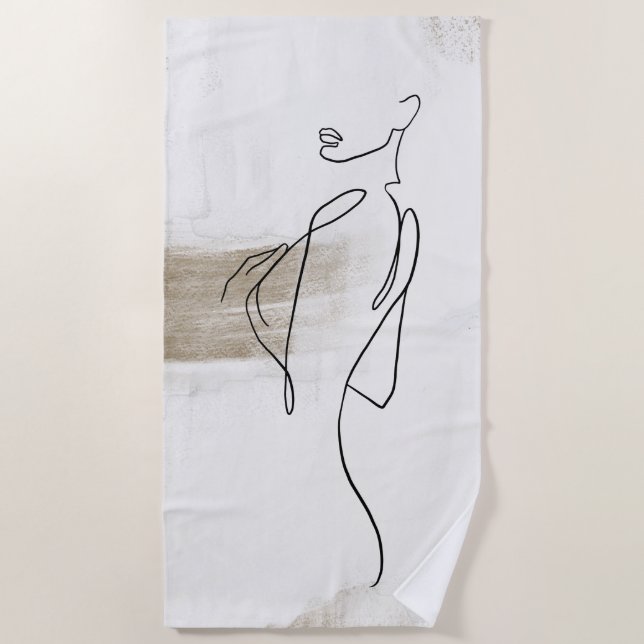 Toalha De Praia Mulher Artista Artista Arte Beach Towel (Frente)