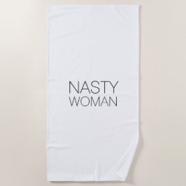Toalha De Praia "Mulher Desagradável", preto branco