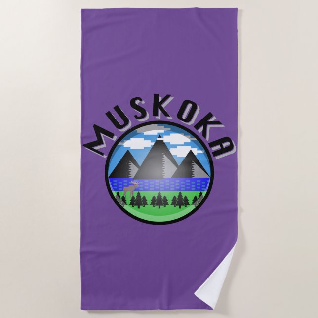 Toalha De Praia Muskoka Design (Versão 2) - Beach Towel (Frente)