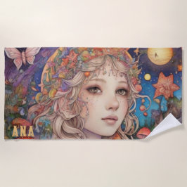 Toalha De Praia Mystical Fantasy Girl