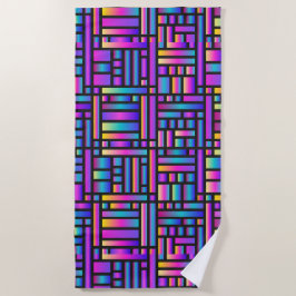 Toalha De Praia Na moda moderno-padrão - moda Geométrica Tartan