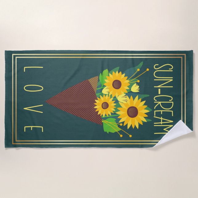 Toalha De Praia Na moda Moderno Verão (Frente)