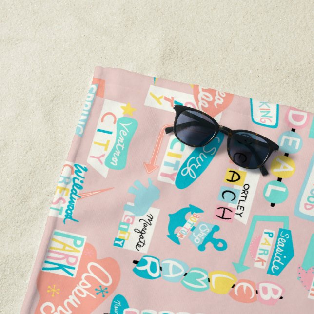 Toalha De Praia Na praia do NJ Shore, (In Situ)