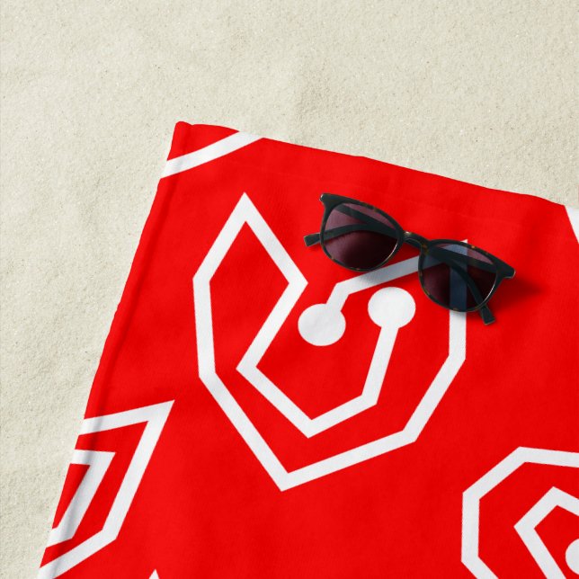 Toalha De Praia Namorados Branco Mazes (In Situ)