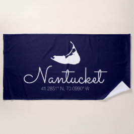 Toalha De Praia Nantucket Island Beach Towel Script