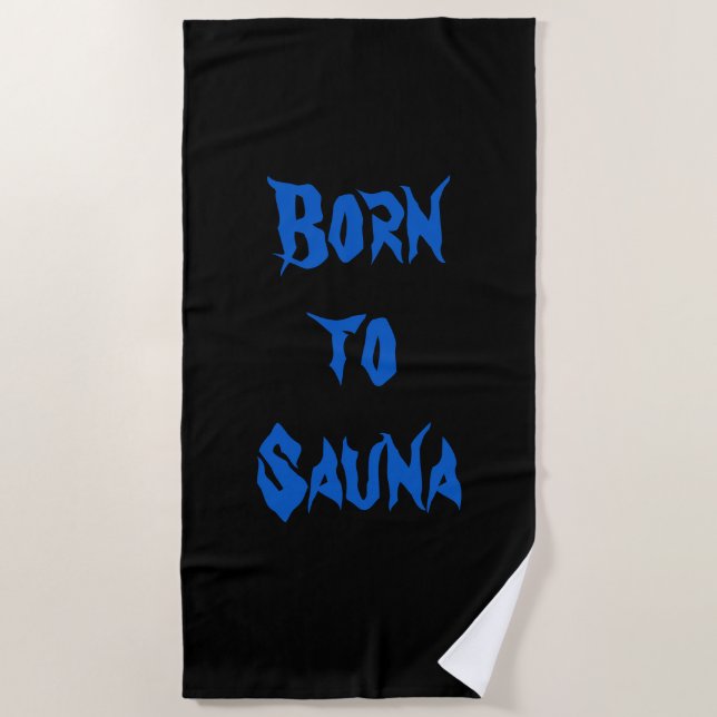 Toalha De Praia Nascer de Sauna Beach Towel (Preto) (Frente)