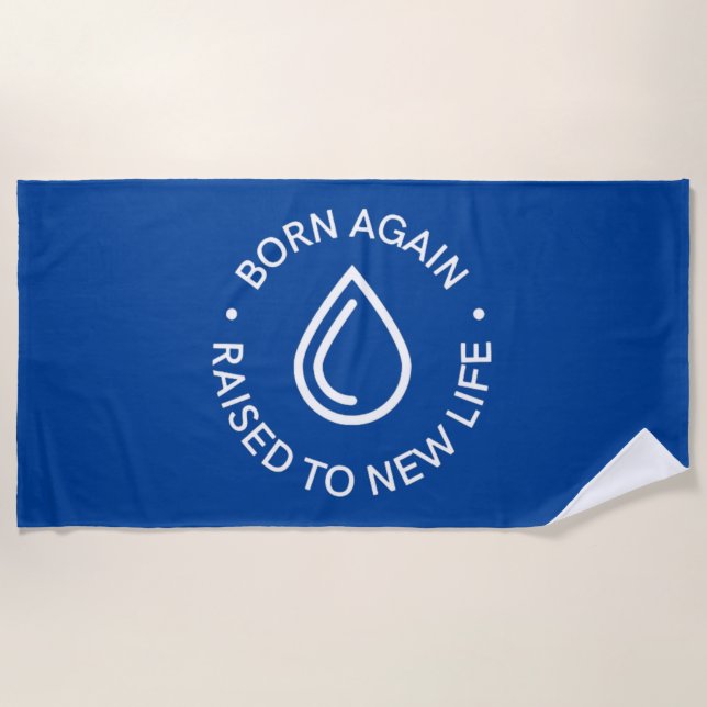 Toalha De Praia Nascer Novamente Baptism Beach Towel (Frente)