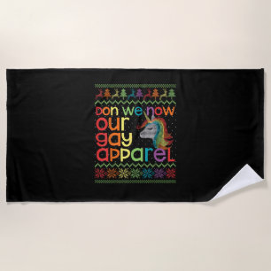 Toalha De Praia Natal LGBT Nós Agora Vestimos Nossa Roupa Gay Arco