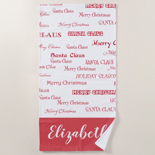 Toalha De Praia Natal na Beach Towel (Frente)