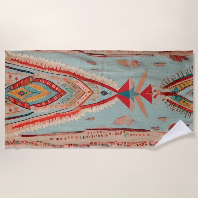 Toalha De Praia Native America Pattern (Frente)