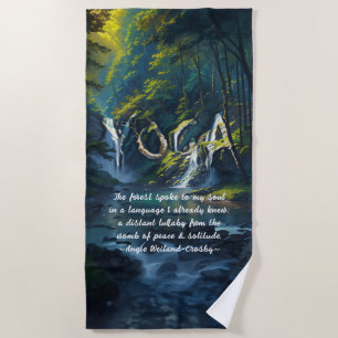 Toalha De Praia Nature Forest YOGA Texto oculto Cotações principai