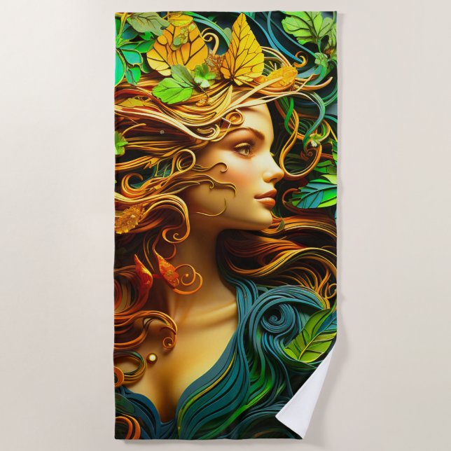 Toalha De Praia Nature Lady (Frente)