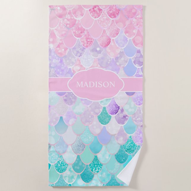 Toalha de praia náutica elegante bonito do (Frente)