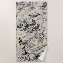 Navegação por navios e monstros marítimos Mapa mun