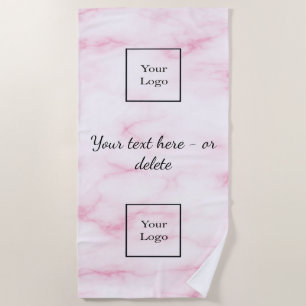 Toalha De Praia Negócios de logotipo da empresa de mármore rosa-cl